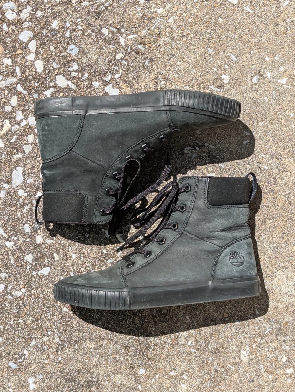 Timberland Black High-Top Leather Sneakers